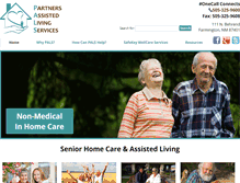 Tablet Screenshot of partnersassistedliving.com